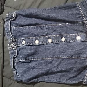 Strapless Jean Jumpsuit